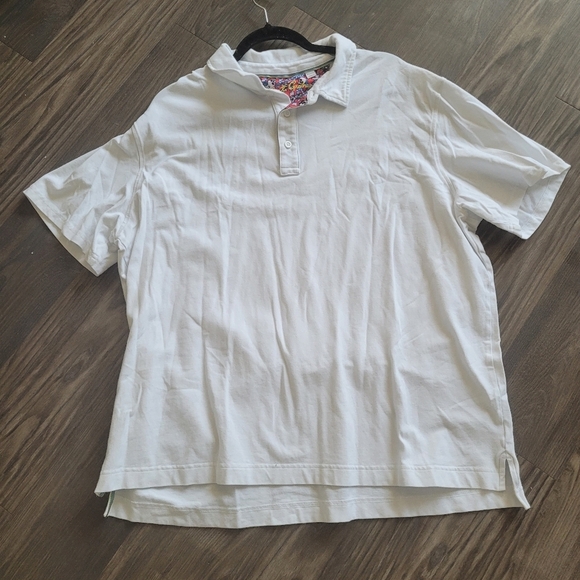 Robert Graham Polo Shirt Mens Size 2XL Ace Performance Golf White Easton - Picture 1 of 4